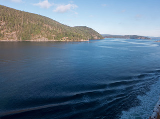 Einfahrt in den Hafen von Oslo in Norwegen