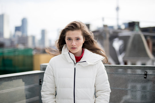 Girl in winter coat