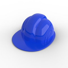 Fototapeta premium blue helmet isolated on white background