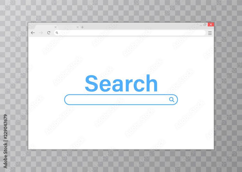 Poster browser window.web browser in flat style. window concept internet browser. mockup screen design. vec