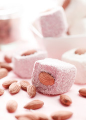 Rahat lokum with almonds
