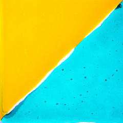 colored absractical background based on aquamarine and yellow triangles