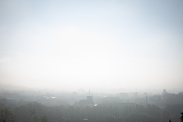 Trier im Nebel - Stadt Skyline