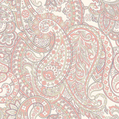 Paisley naadloos bloemenpatroon. damast vector achtergrond