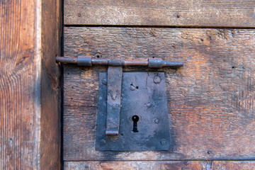 Old lock in the urban center of Canillo, Andorra