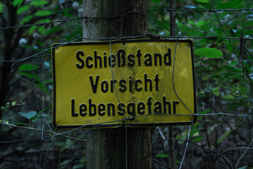 Schild Schießstand