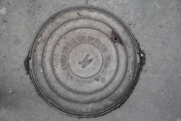 manhole on the street