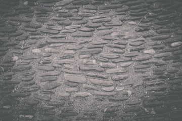 Empty dark black stones background. Deep moody colors