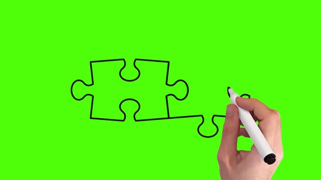 Puzzle – Whiteboard Animation mit Greenscreen