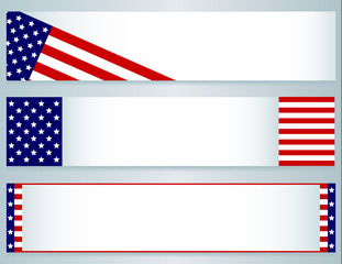 USA Flag inspired background-Three backgrounds using elements of the USA flag; use for July 4th, Memorial Day, Veterans Day, Presidents Day, September 11th or for general or voting purposes
