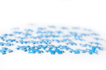 connecting piece jigsaw puzzle, Business connection, success and strategy concept, education, society and teamwork