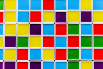 Abstract geometric background of brightly colored squares