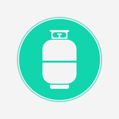 Gas cylinder vector icon sign symbol