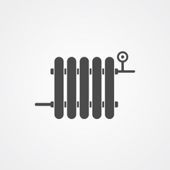 Heating radiator vector icon sign symbol