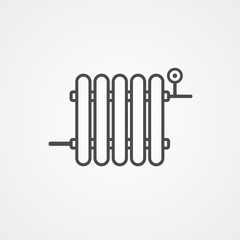 Heating radiator vector icon sign symbol