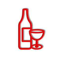 butelka z kieliszkiem ikona