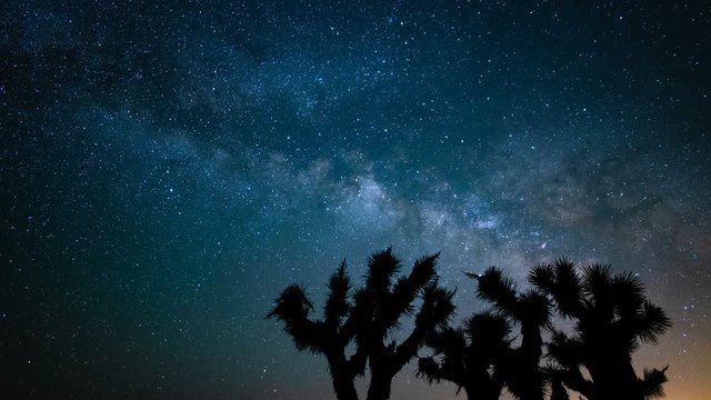 Milky Way Galaxy rise over Joshua Tree National Park Time Lapse