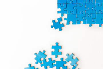 connecting piece jigsaw puzzle, Business connection, success and strategy concept, education, society and teamwork