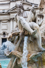 Fontana dei Quattro Fiumi on Piazza Navona in Rome
