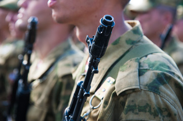 The parade of soldiers