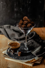 Turkish coffee and cocoa truffle