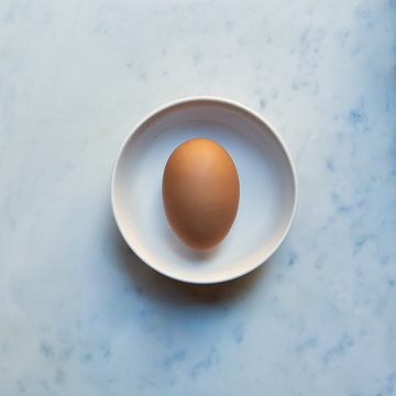 Egg on small plate