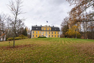 Fototapeta na wymiar Mustio estate in southern Finland at October 2018.