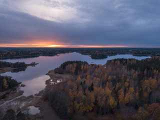 Sunset at the Raasepori, Finland at October 2018.