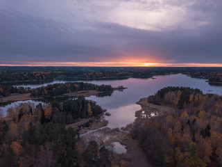 Sunset at the Raasepori, Finland at October 2018.