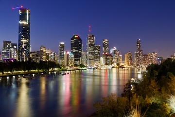 Fototapeta na wymiar Brisbane skyline at night