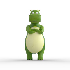 Happy Hippo Dancing and Smiling