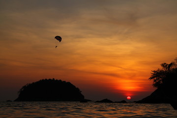 Evening is burning down