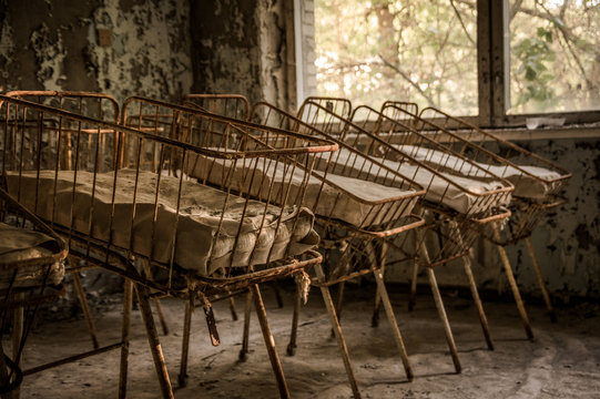 Sperrzone von Tschernobyl - Ukraine Prypjat - verlassenes Krankenhaus