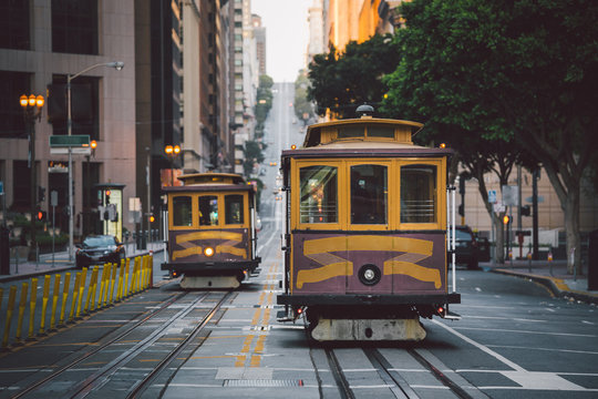San Francisco Cable Cars on California Street, California, USA © JFL Photography