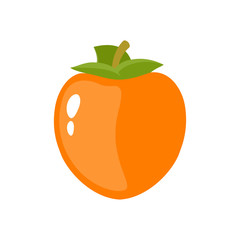 Persimmon icon in flat style.