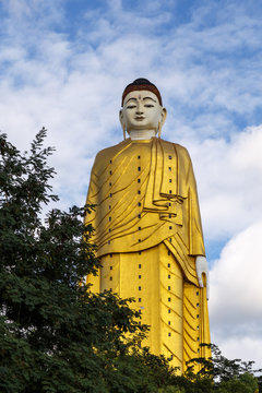 Gigantic standing Buddha- skyscraper statue (170 m height) in Myanmar (Burma) near Monywa, Travel Asia.