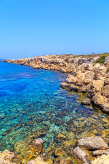 Fototapeta na wymiar Landscape around Cape Greco near Ayia Napa, Cyprus