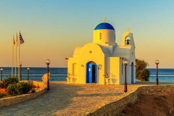 A church on a shore near Protaras, Cyprus