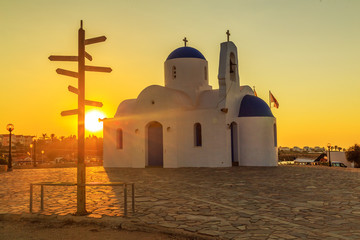 A church on a shore near Protaras, Cyprus