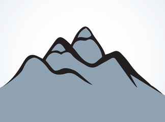 Mountains. Vector drawing