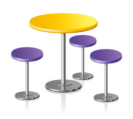 Round table. Vector illustration