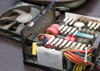 computer power supply in the dust, cleaning the computer