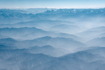 Caucasus panorama behind hill landscape I