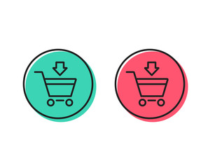 Add to Shopping cart line icon
