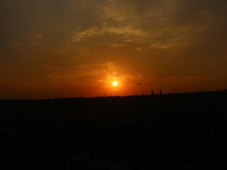 sunset and plane