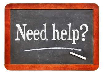 Obraz premium Need help? A question on blackboard