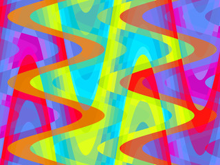 Colorful sparkling abstract forms, abstract background in pink, yellow, violet, purple hues