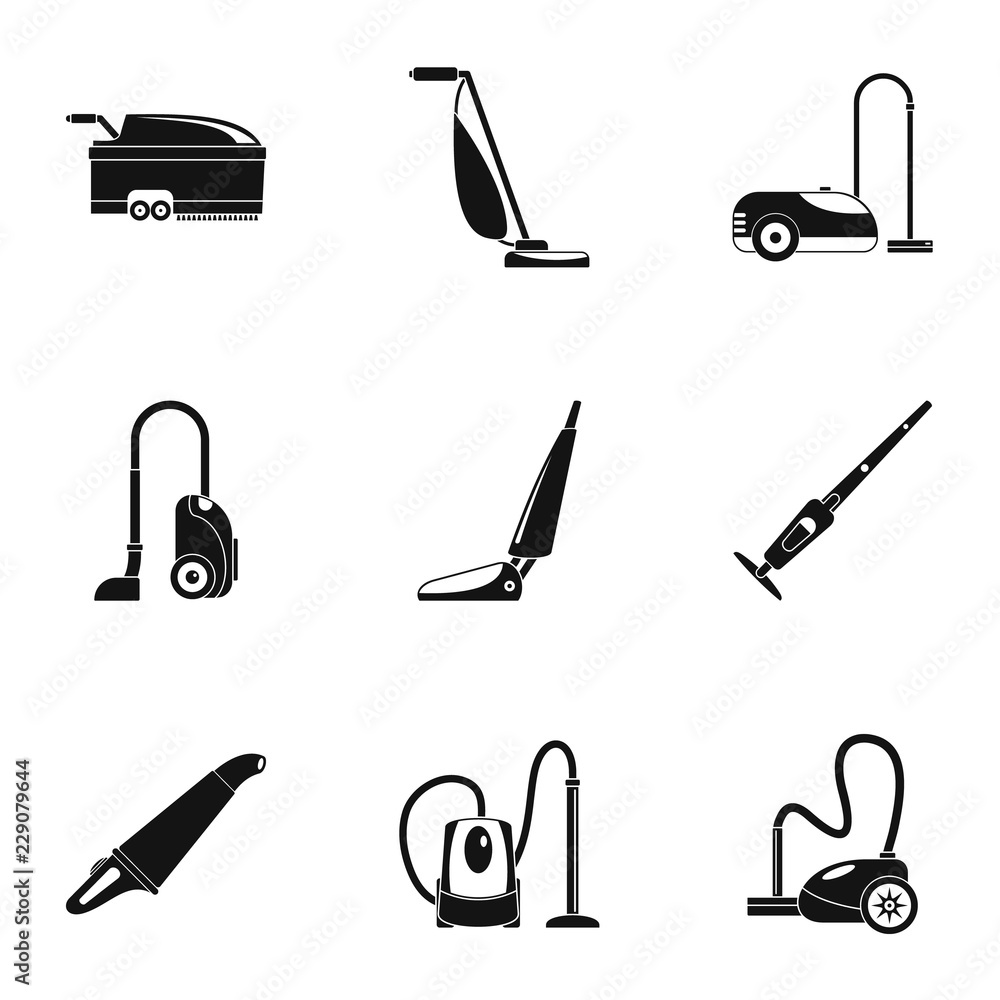 Poster carpet sweeper icon set. simple set of 9 carpet sweeper vector icons for web design on white backgro