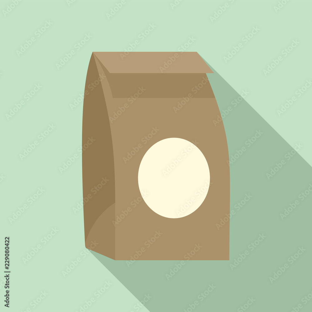 Poster paper packet icon. flat illustration of paper packet vector icon for web design