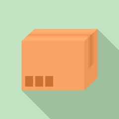 Carton box icon. Flat illustration of carton box vector icon for web design